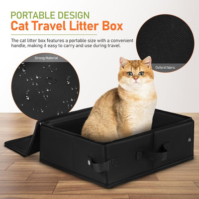 Arenero Plegable de Tela para Gatos