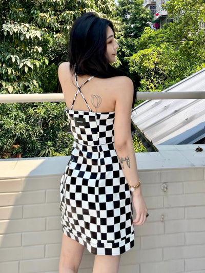 Vestido Slip con Cuello y Pliegue Ramen para Mujer - Image 5