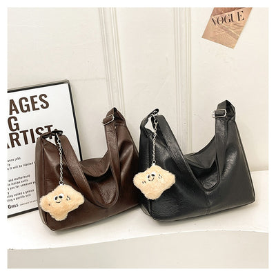 Bolsa Retro para Mujer de Gran Capacidad en Colores Sólidos - Image 28