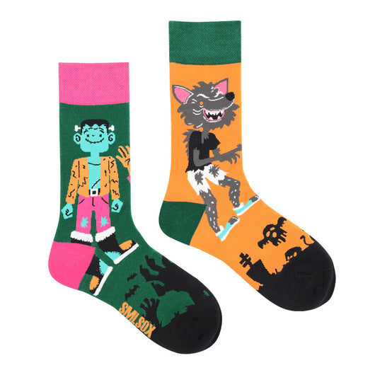 Calcetines Retro Asimétricos para Parejas - Algodón Cómodo Unisex - Image 47