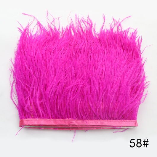 Cinturón Tejido de Color Sólido con Encaje de Plumas de Avestruz - Image 6