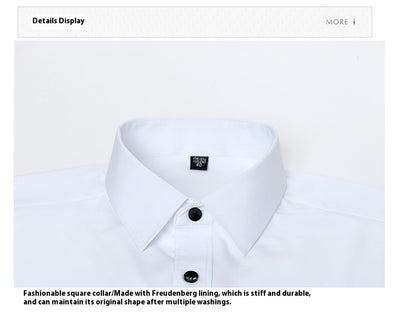 Camisa Slim Fit Coreana de Color Sólido para Hombre - Image 18