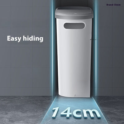 Basurero Compacto con Tapa para Baño - Contenedor de Almacenamiento Estrecho - Image 33