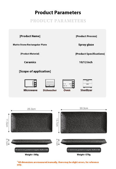 Plato Rectangular de Cerámica Premium para Sushi - Image 12