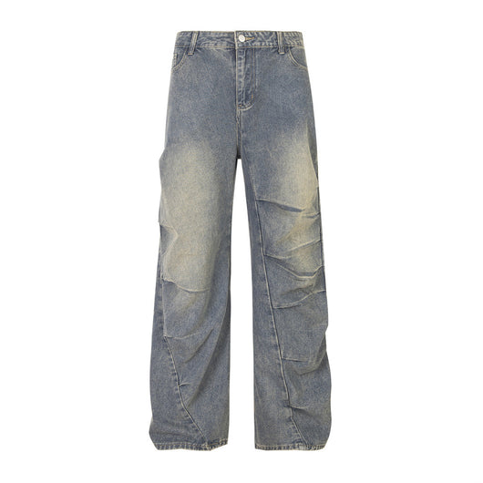 Jeans Rotos Plisados Irregular Unisex - Image 17