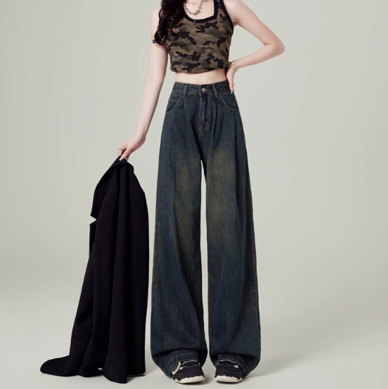 Pantalones Rectos de Tiro Alto para Mujeres Petite