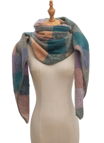 Chal Triangular de Lana Texturizada para Otoño e Invierno - Image 12