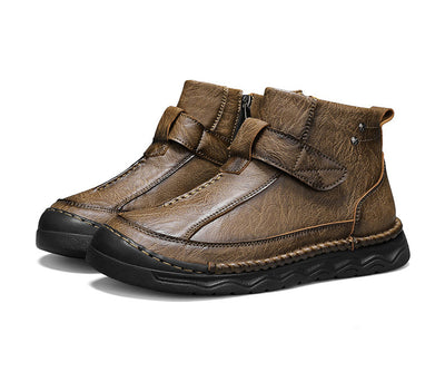 Botas Altas de Cuero para Hombre - Estilo Cargo Versátil - Image 19