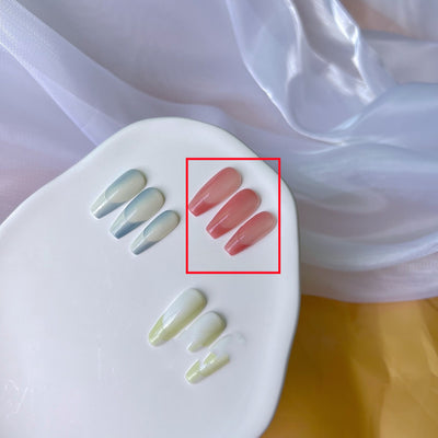 Uñas Postizas Degradado Bicolor Removibles - Diseño Francés Moderno - Image 4