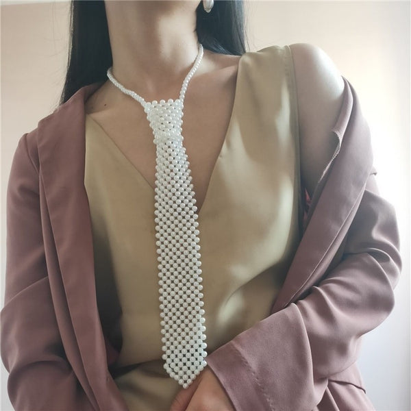 Cadena de Cuerpo Pearl Calada - Diseño Retro Artesanal