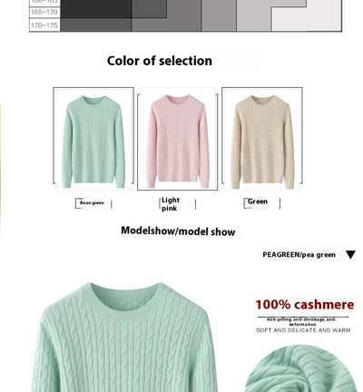 Suéter de Cuello Redondo para Mujer en Cashmira Pura - Image 10
