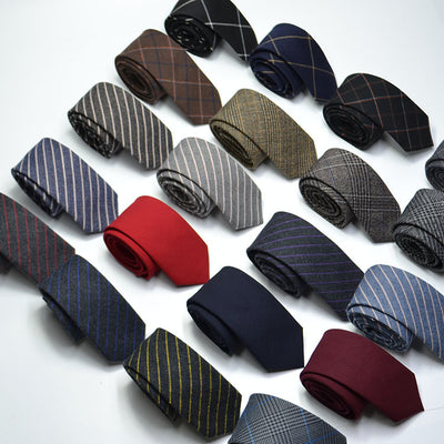 Corbata Angosta de Lana Elegante para Hombre