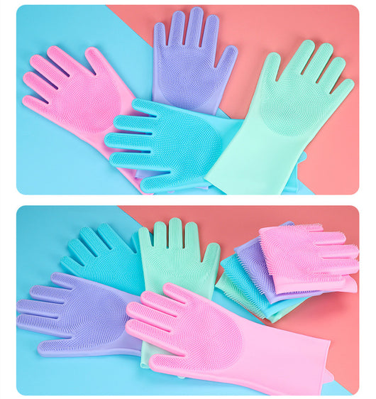 Guantes de Baño para Mascotas con Cepillo Incorporado y Protección Antirasguños - Image 3