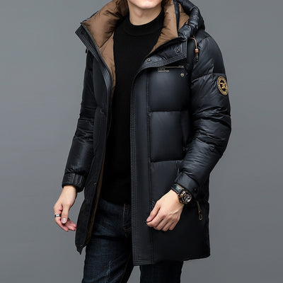 Chaqueta de Plumón de Pato Gruesa para Hombre - Abrigo Casual Invierno