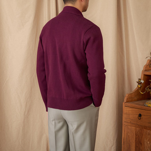 Cardigan Tejido con Cuello Polo y Manga Larga - Image 10