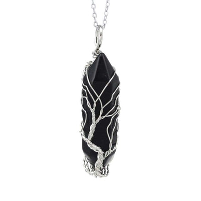 Colgante de Cristal Natural Hexagonal Árbol de la Vida con Enrollado - Image 12