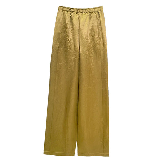 Pantalones Rectos de Triacetato con Pliegues para Primavera - Image 5
