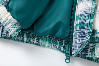 Abrigo de Algodón Cuadros Retro Holgado para Invierno - Image 10