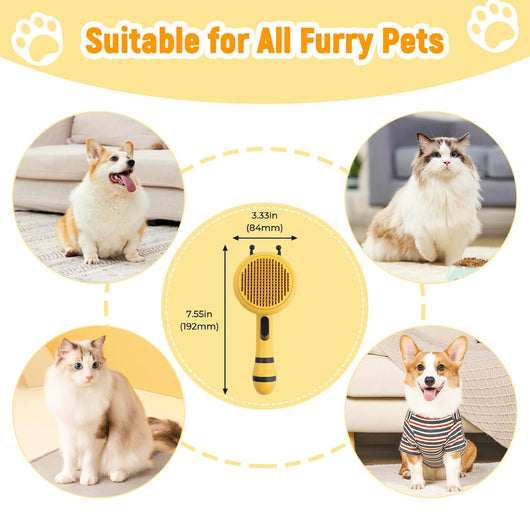 Cepillo Deslanador para Gatos en Forma de Abeja - Limpieza Automática y Masaje Suave - Image 2
