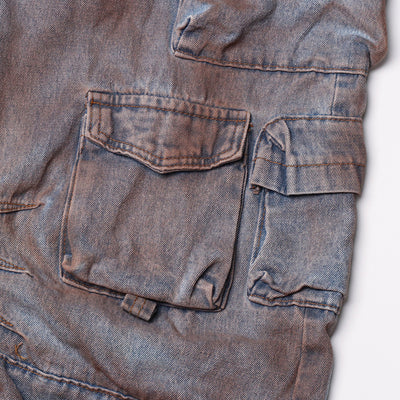 Jeans Vintage Patchwork de Cintura Alta y Pierna Ancha con Efecto Desgastado - Image 19