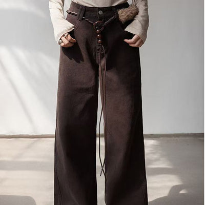 Jeans Rectos Elegantes para Mujer con Cinturón Incluido
