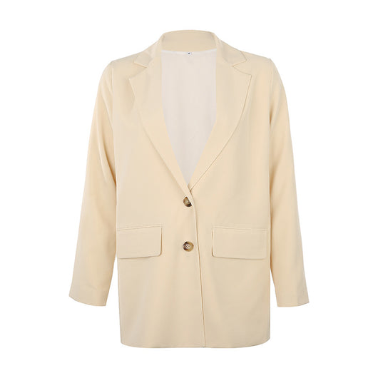 Blazer Vintage Beige Claro con Bolsillos - Chaqueta Casual Elegante - Image 10