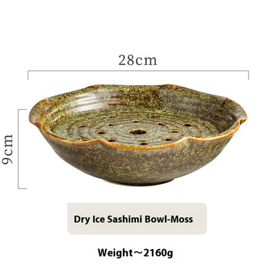 Plato de Cerámica para Sashimi con Hielo Seco - Image 6