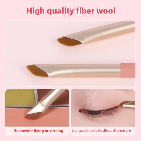 Pincel Delineador Curvado con Cerdas Suaves - Maquillaje de Ojos y Rubor