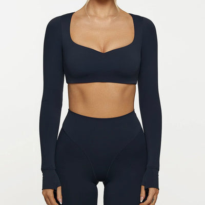 Top Deportivo de Manga Larga con Banda Abdominal para Yoga y Ejercicio - Image 10