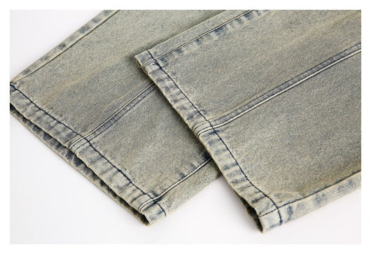 Pantalones Vaqueros Retro Lavados Baggy Straight para Hombre y Mujer - Image 19