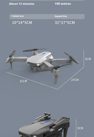 Dron Cuadricóptero con Cámara HD para Fotografía Aérea - Image 9