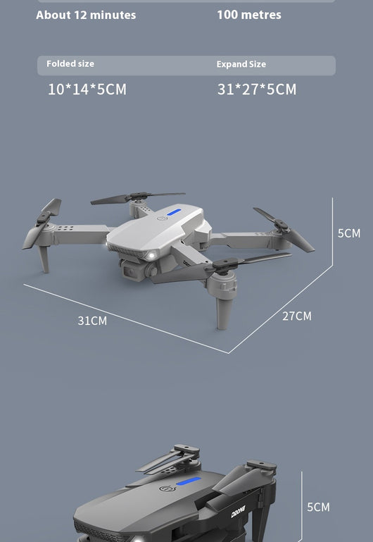 Dron Cuadricóptero con Cámara HD para Fotografía Aérea - Image 9