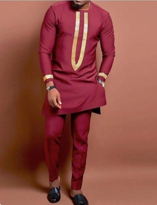 Camisa Étnica Africana Bordada Manga Larga para Hombre - Image 12