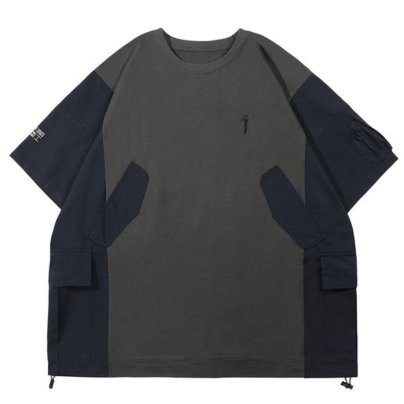 Camiseta Básica Manga Corta Suelta para Hombre