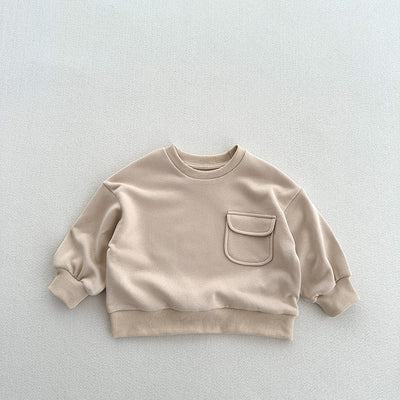 Sudadera Suelta de Color Liso con Bolsillos - Image 4