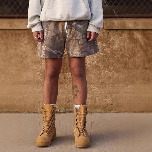 Shorts Casuales Harajuku con Estampado de Camuflaje