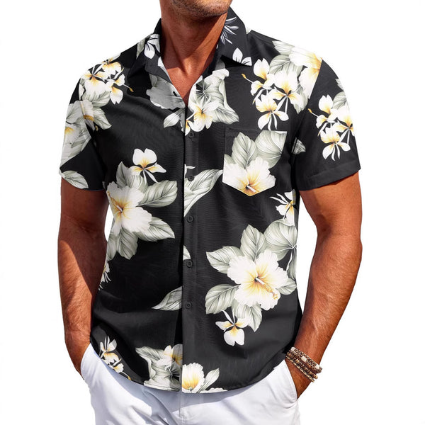 Camisa Hawaiana Hombre Manga Corta - Diseño Versátil y Moderno