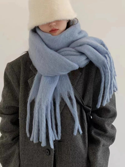 Chal Elegante de Abrigo para Mujer en Colores Sólidos - Image 12