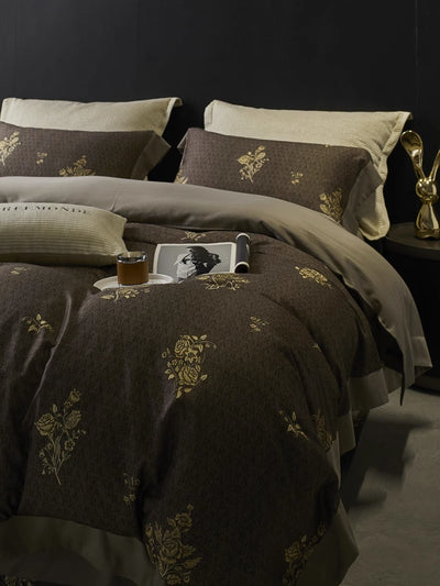 Juego de Cama Retro Algodón Peinado 4 Piezas - Calidez para Otoño e Invierno - Image 23