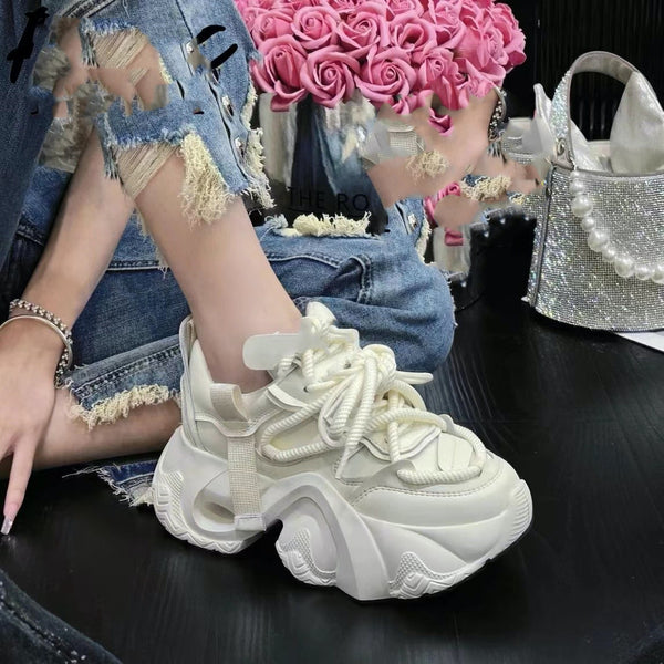 Zapatilla Deportiva Mujer Suela Gruesa Ligera con Plataforma Elevada