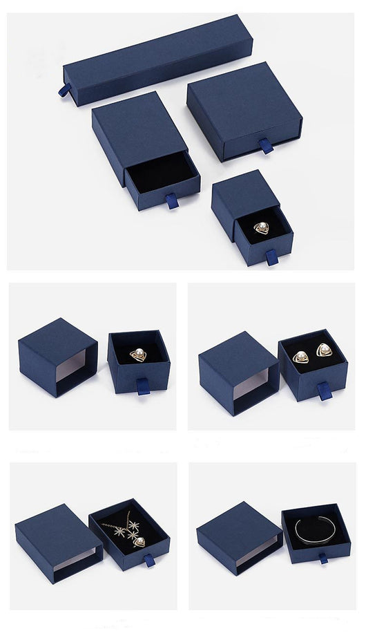 Caja Joyero de Lujo Negro con Cajón Deslizable Tamaño Pequeño - Image 2