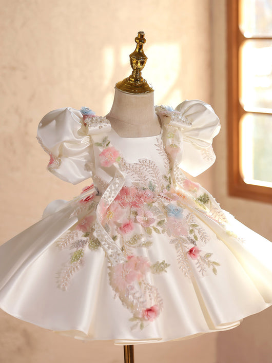Vestido de Dama de Honor Infantil Elegante y Esponjoso - Image 12