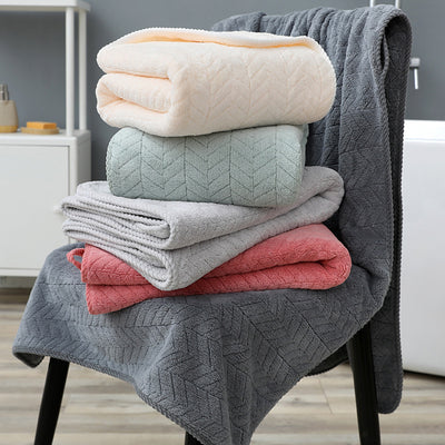 Toalla de Baño Coral Fleece Gruesa y Súper Absorbente