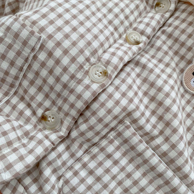 Abrigo Acolchado Infantil Estilo Coreano a Cuadros con Osito - Chaqueta Térmica para Niños y Niñas - Image 11