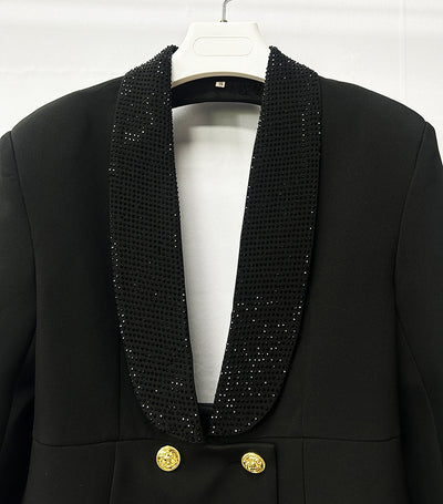 Blazer Elegante Verde Esmeralda con Escote Profundo y Bordado Artesanal - Image 26