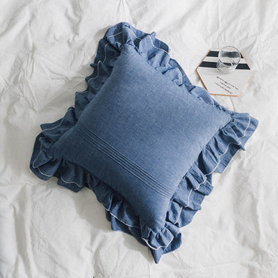 Funda de Almohada Pequeña de Algodón Puro con Volantes - Image 8