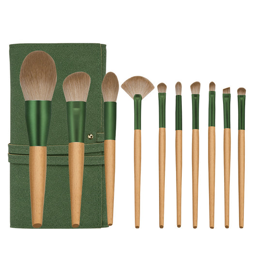 Set de 10 Brochas de Maquillaje Profesional para Polvos, Base y Rubor - Image 3
