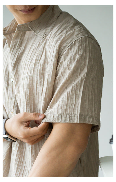 Camisa de Negocios Manga Corta para Hombre con Cuello Clásico - Image 17