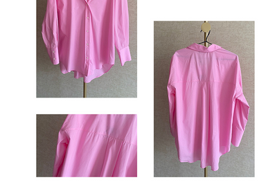 Camisa Oversize Minimalista Suelta para Verano - Image 12