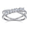 Anillo de Plata 925 con Zirconia Cúbica - Diseño Cruz Giratorio para Mujer